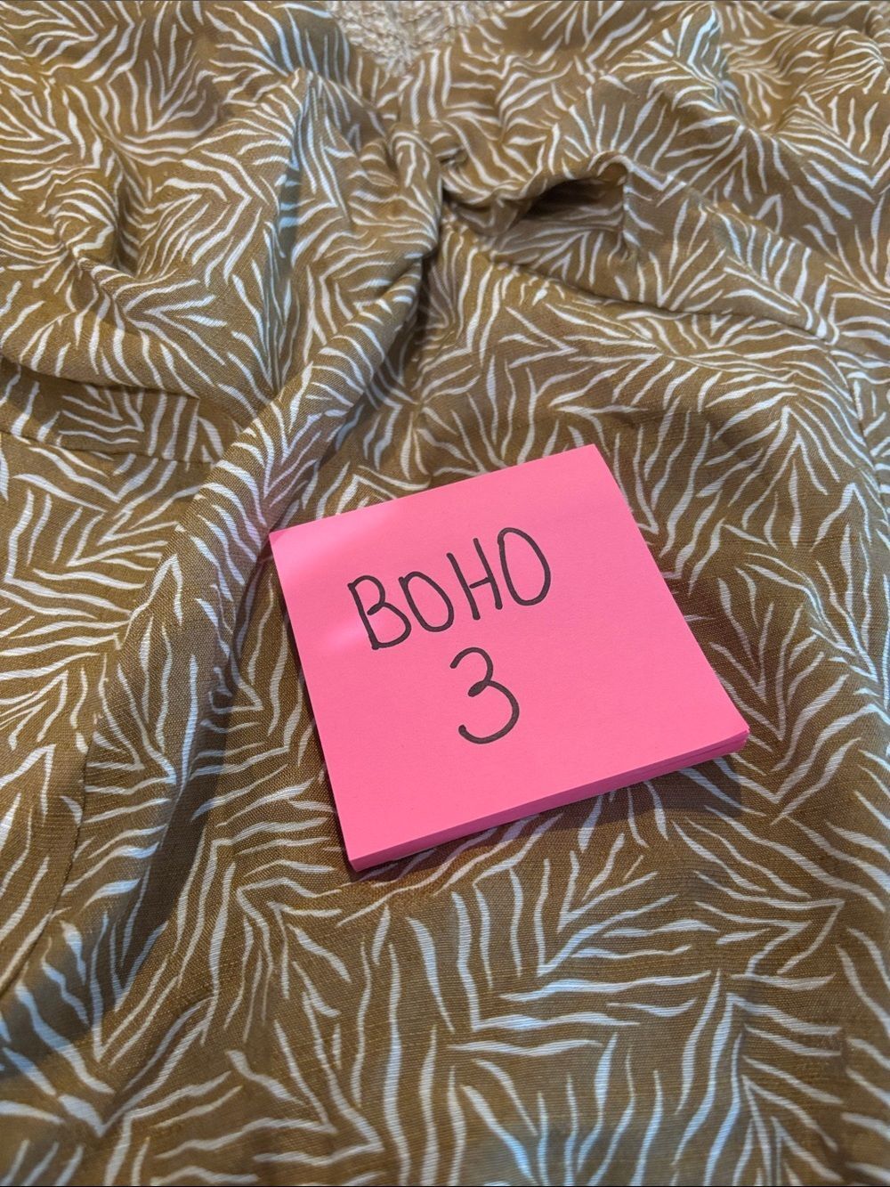 Nine West Brown Printed Puff Sleeve Tie-Front Blouse - Picture 5 of 5
